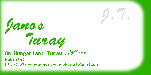janos turay business card